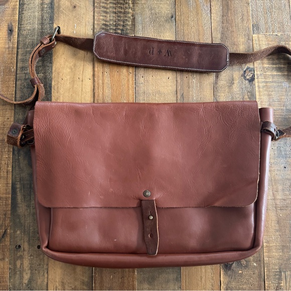 Brown Leather Messenger Bag